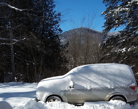 parked car january snowstorm 2019